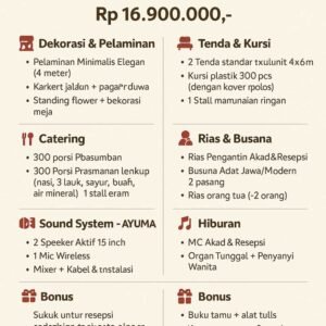 Paket Pernikahan Hemat Solo 300 Tamu