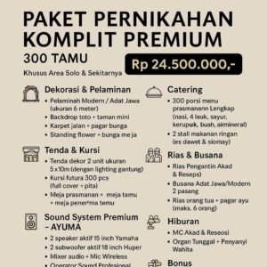 Paket Pernikahan Premium Solo 300 Tamu