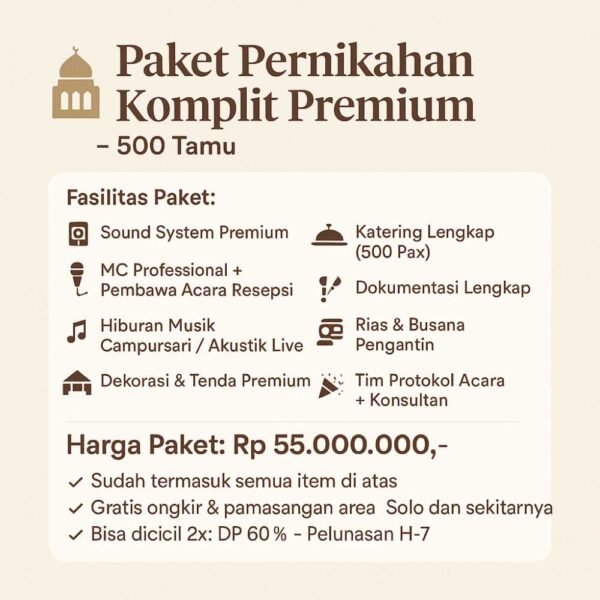 Paket Pernikahan Premium Solo
